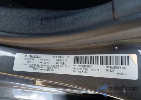 2015 Chrysler 200 S z USA, uszkodzony, nr VIN 1C3CCCBG9FN652471